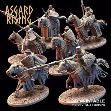 3D Printed Asgard Rising Medieval Heavy Calvary Set 28mm - 32mm Ragnarok D&D (Online Only)