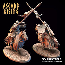 3D Printed Asgard Rising Medieval Heavy Calvary Set 28mm - 32mm Ragnarok D&D (Online Only)