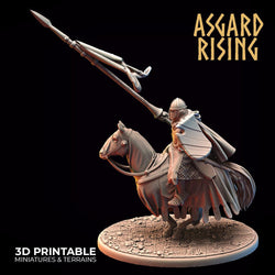 3D Printed Asgard Rising Medieval Heavy Calvary Set 28mm - 32mm Ragnarok D&D (Online Only)