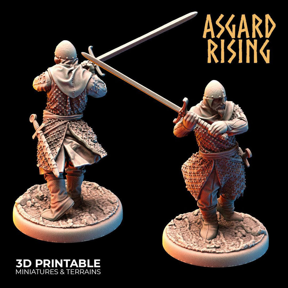 3D Printed Asgard Rising Medieval Knights Set 28mm - 32mm Ragnarok D&D (Online Only)