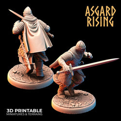 3D Printed Asgard Rising Medieval Knights Set 28mm - 32mm Ragnarok D&D (Online Only)