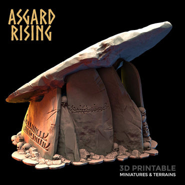 3D Printed Asgard Rising Megalithic Dolmen Tombstone 28mm-32mm Ragnarok D&D (Online Only)