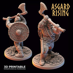3D Printed Asgard Rising Midgard Viking Shieldman Set 28 32 mm Wargaming DnD (Online Only)