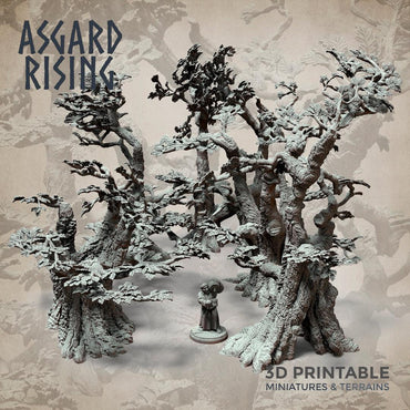 3D Printed Asgard Rising Oak Modular Forest Set 32mm Ragnarok D&D (Online Only)