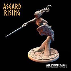 3D Printed Asgard Rising Rangrid the Phantom Lady 28 32 mm Wargaming DnD (Online Only)