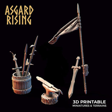 3D Printed Asgard Rising Riddle of Steel Diorama Blacksmith 28mm 32mm Ragnarok D&D (Online Only)
