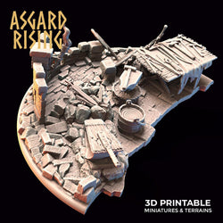 3D Printed Asgard Rising Riddle of Steel Diorama Blacksmith 28mm 32mm Ragnarok D&D (Online Only)