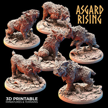3D Printed Asgard Rising Royal Battle Lynxes 28 32 mm Wargaming DnD (Online Only)