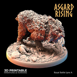 3D Printed Asgard Rising Royal Battle Lynxes 28 32 mm Wargaming DnD (Online Only)