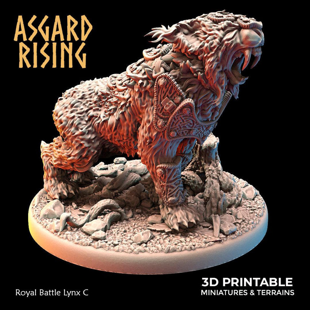 3D Printed Asgard Rising Royal Battle Lynxes 28 32 mm Wargaming DnD (Online Only)
