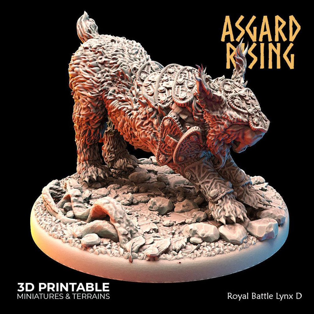 3D Printed Asgard Rising Royal Battle Lynxes 28 32 mm Wargaming DnD (Online Only)