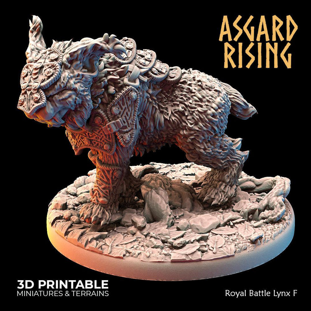 3D Printed Asgard Rising Royal Battle Lynxes 28 32 mm Wargaming DnD (Online Only)