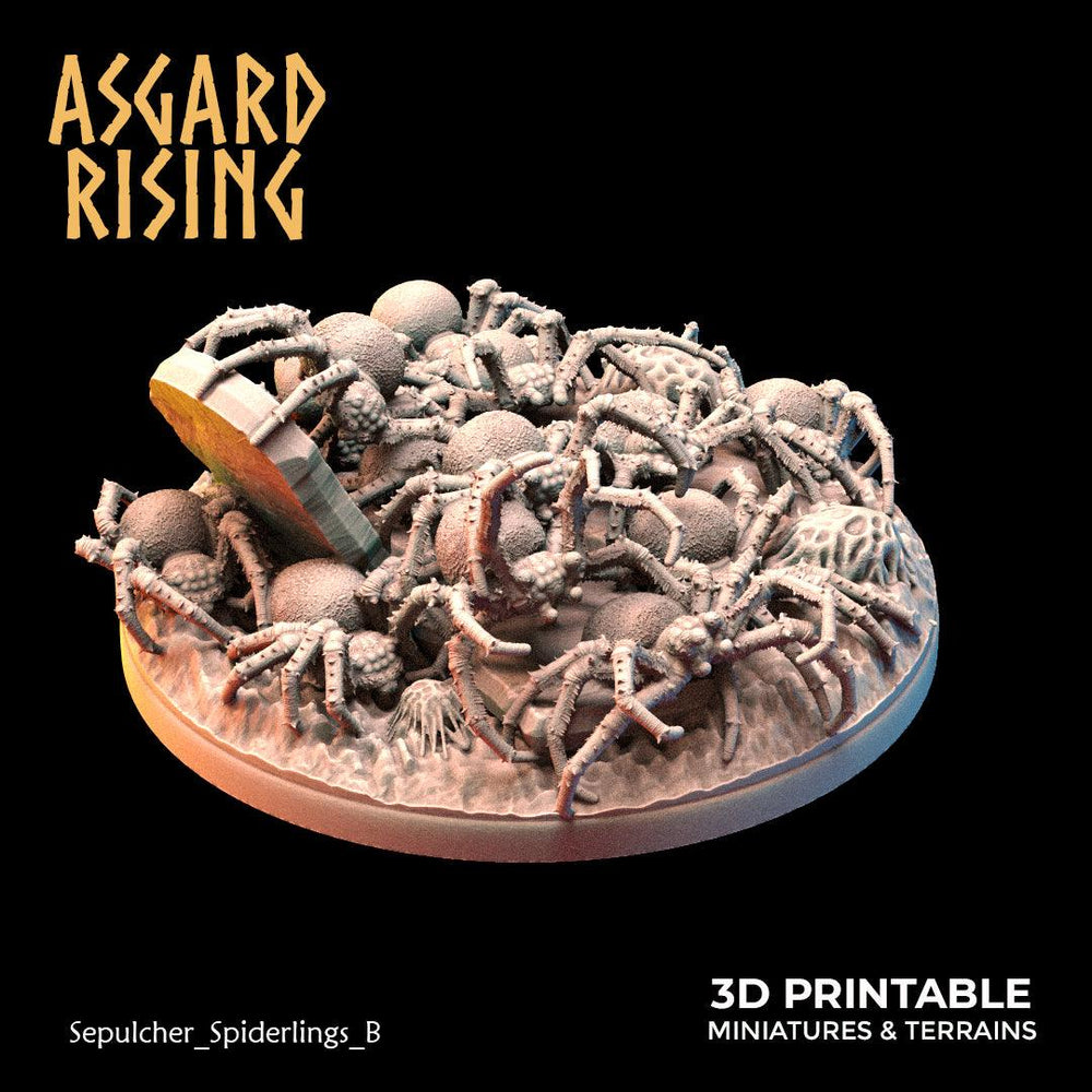 3D Printed Asgard Rising Sepulcher Spiderlings 28 32 mm Wargaming DnD (Online Only)