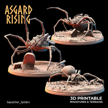3D Printed Asgard Rising Sepulcher Spiders 28 32 mm Wargaming DnD (Online Only)