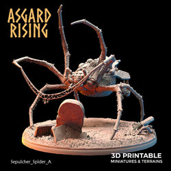 3D Printed Asgard Rising Sepulcher Spiders 28 32 mm Wargaming DnD (Online Only)