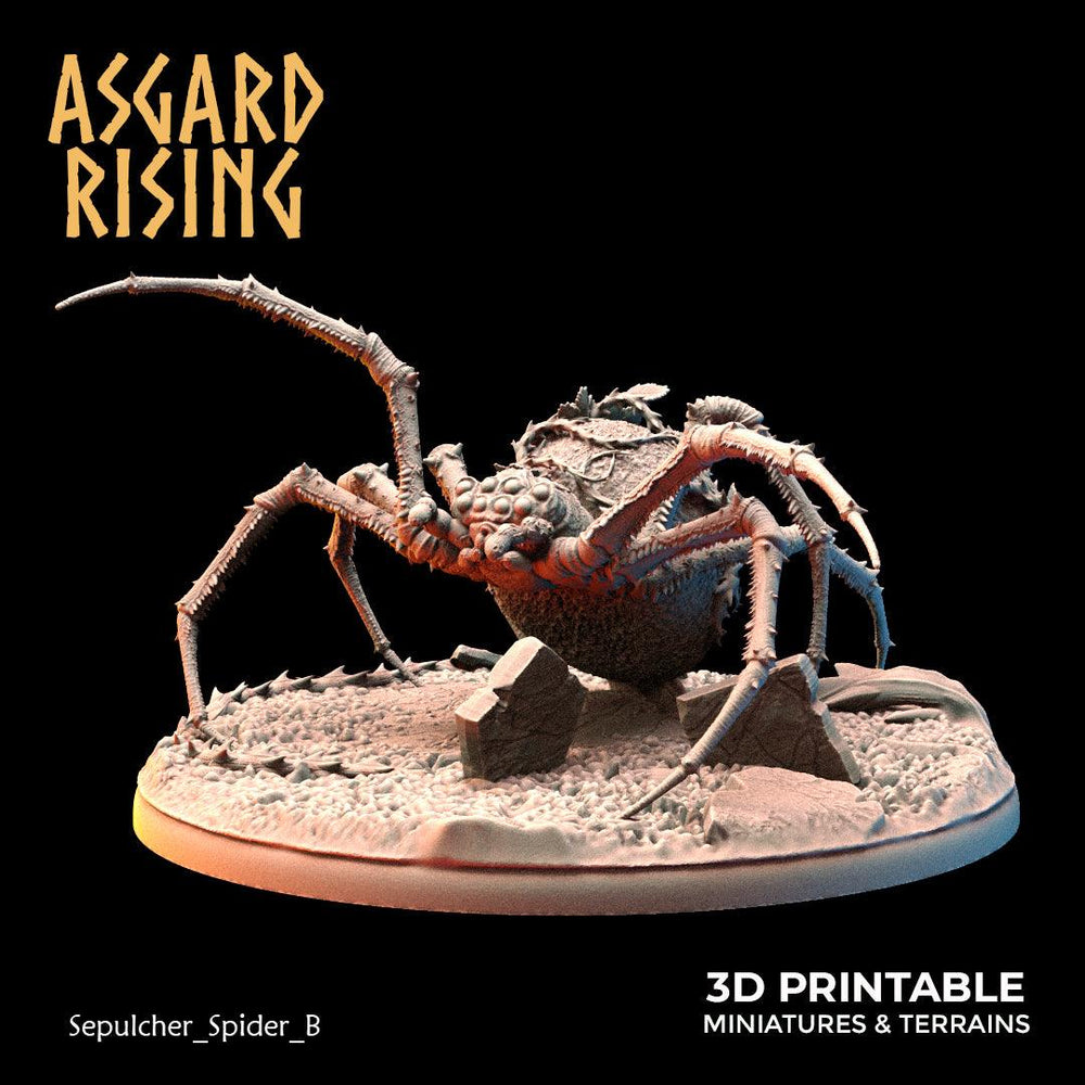 3D Printed Asgard Rising Sepulcher Spiders 28 32 mm Wargaming DnD (Online Only)