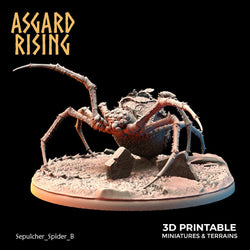 3D Printed Asgard Rising Sepulcher Spiders 28 32 mm Wargaming DnD (Online Only)