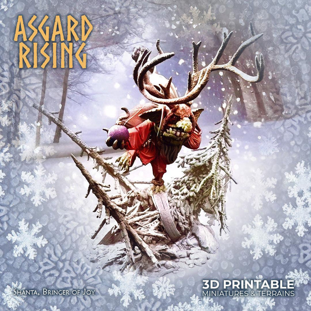 3D Printed Asgard Rising Shanta, Bringer of Joy 28 32 mm Wargaming DnD (Online Only)