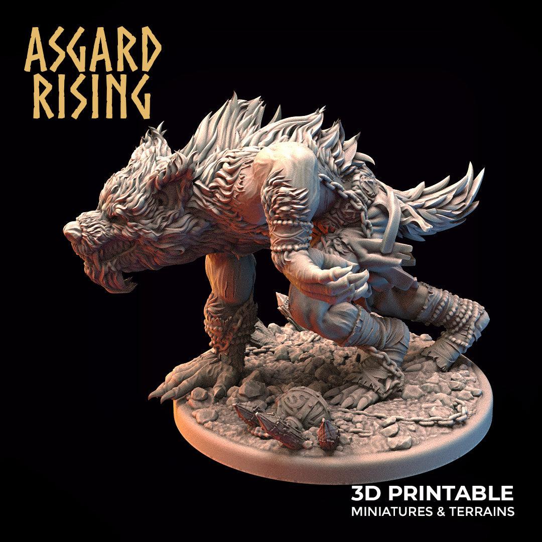 3D Printed Asgard Rising Shapeshifter Ulfhednar WereWolf 28mm-32mm Ragnarok D&D (Online Only)