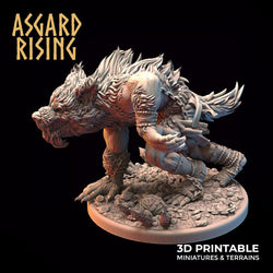 3D Printed Asgard Rising Shapeshifter Ulfhednar WereWolf 28mm-32mm Ragnarok D&D (Online Only)