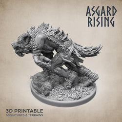 3D Printed Asgard Rising Shapeshifter Ulfhednar WereWolf 28mm-32mm Ragnarok D&D (Online Only)