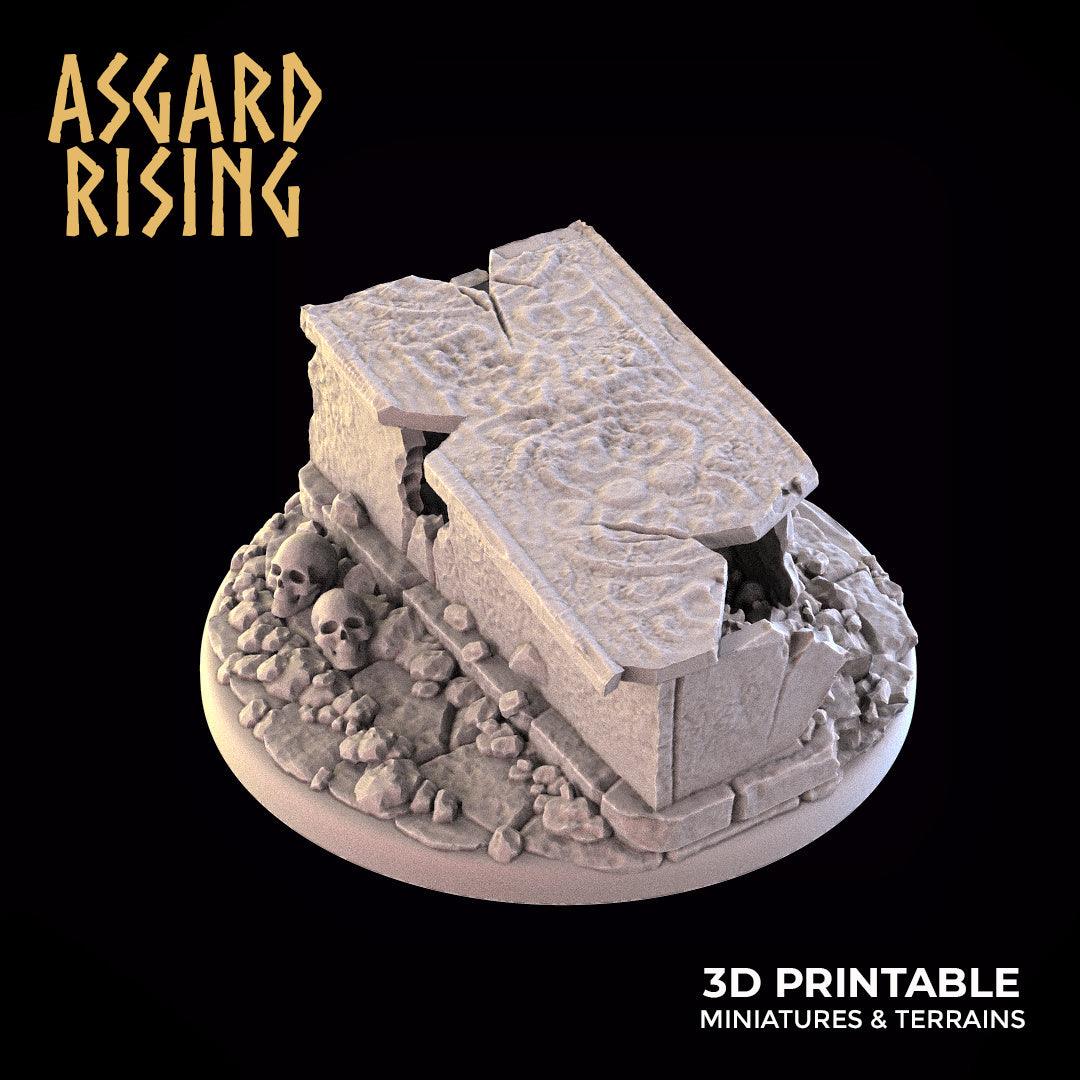 3D Printed Asgard Rising Shattered Crushed Tomb 28 32mm D&D (Online Only)