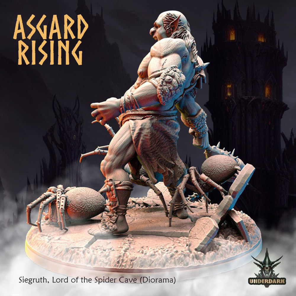 3D Printed Asgard Rising Siegruth Lord of the Spider Cave Diorama 28 32 mm Wargaming DnD (Online Only)