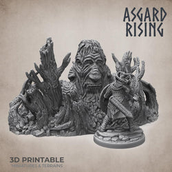 3D Printed Asgard Rising Sleeping Hill Giant Terrain 32mm D&D (Online Only)