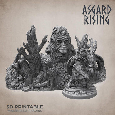 3D Printed Asgard Rising Sleeping Hill Giant Terrain 32mm D&D (Online Only)