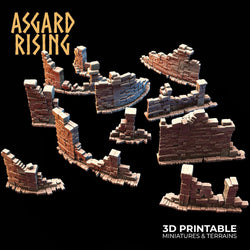 3D Printed Asgard Rising Small Ruins 28 32 mm Wargaming DnD (Online Only)