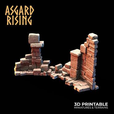 3D Printed Asgard Rising Small Ruins 28 32 mm Wargaming DnD (Online Only)