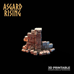 3D Printed Asgard Rising Small Ruins 28 32 mm Wargaming DnD (Online Only)