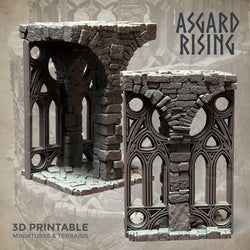 3D Printed Asgard Rising Stone Construction Ruins Modular Set 28mm - 32mm Ragnarok D&D (Online Only)