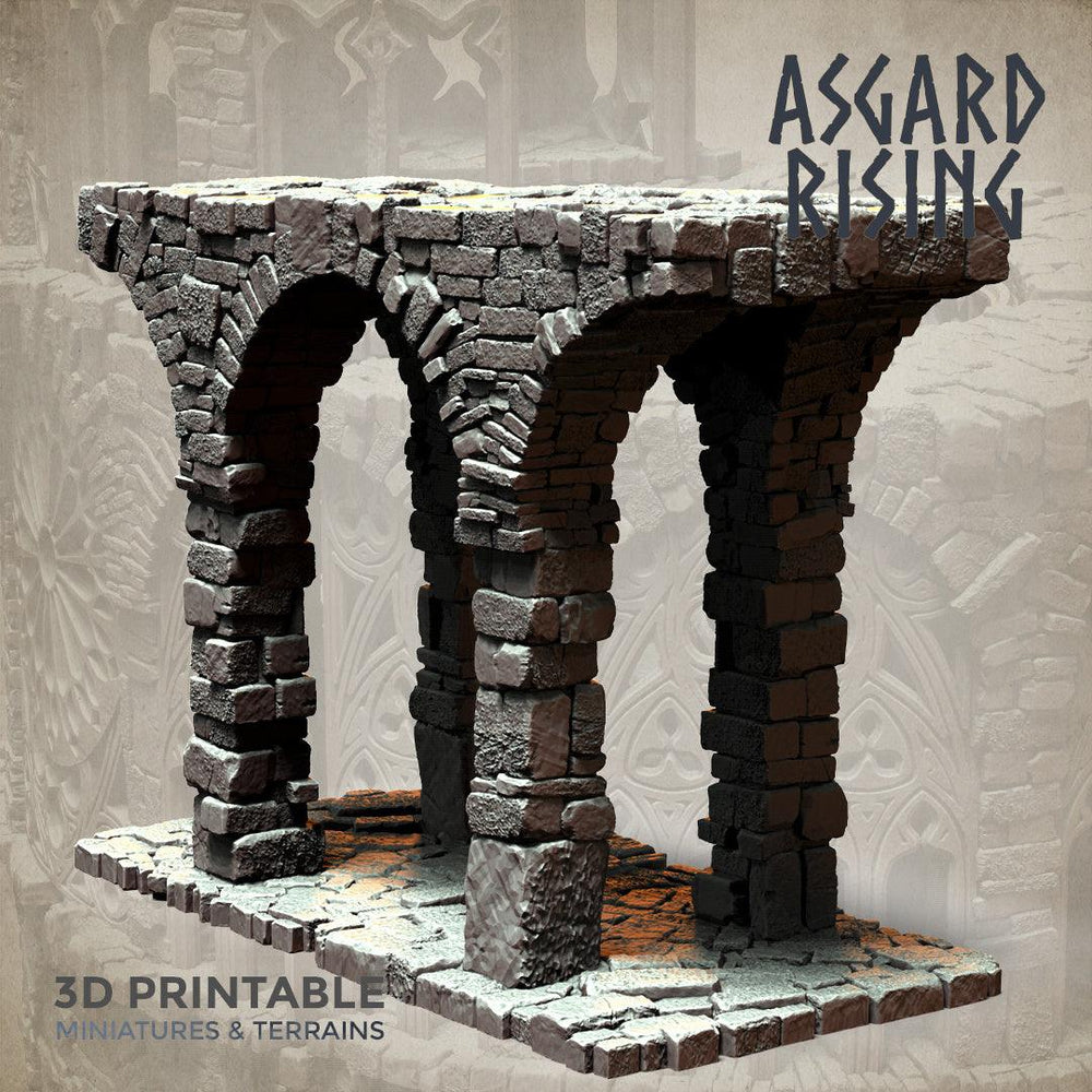 3D Printed Asgard Rising Stone Construction Ruins Modular Set 28mm - 32mm Ragnarok D&D (Online Only)