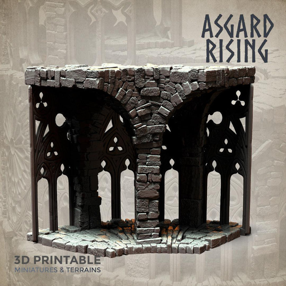 3D Printed Asgard Rising Stone Construction Ruins Modular Set 28mm - 32mm Ragnarok D&D (Online Only)