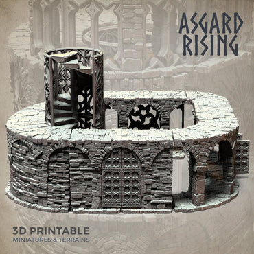 3D Printed Asgard Rising Stone Construction Ruins Modular Set 28mm - 32mm Ragnarok D&D (Online Only)