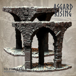 3D Printed Asgard Rising Stone Construction Ruins Modular Set 28mm - 32mm Ragnarok D&D (Online Only)