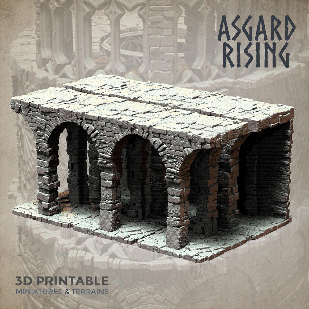 3D Printed Asgard Rising Stone Construction Ruins Modular Set 28mm - 32mm Ragnarok D&D (Online Only)