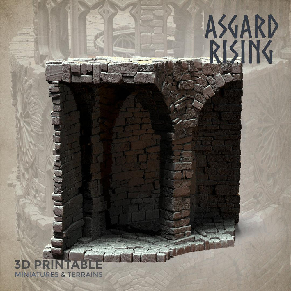 3D Printed Asgard Rising Stone Construction Ruins Modular Set 28mm - 32mm Ragnarok D&D (Online Only)