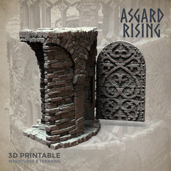 3D Printed Asgard Rising Stone Construction Ruins Modular Set 28mm - 32mm Ragnarok D&D (Online Only)