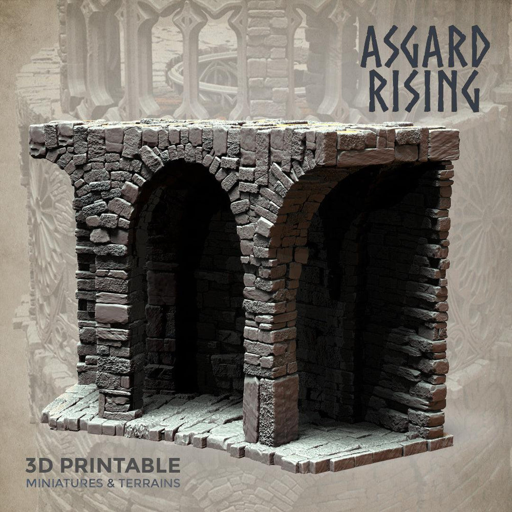 3D Printed Asgard Rising Stone Construction Ruins Modular Set 28mm - 32mm Ragnarok D&D (Online Only)