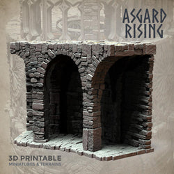 3D Printed Asgard Rising Stone Construction Ruins Modular Set 28mm - 32mm Ragnarok D&D (Online Only)