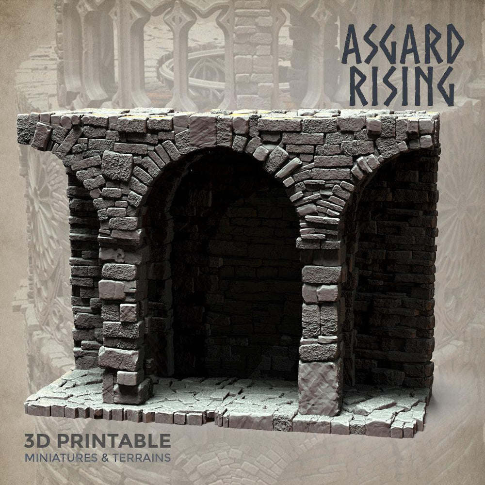 3D Printed Asgard Rising Stone Construction Ruins Modular Set 28mm - 32mm Ragnarok D&D (Online Only)