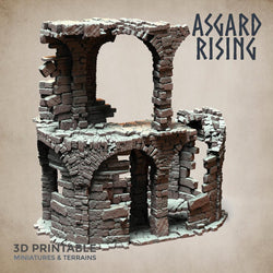3D Printed Asgard Rising Stone Construction Ruins Ruined Modular Set 28mm - 32mm Ragnarok D&D (Online Only)