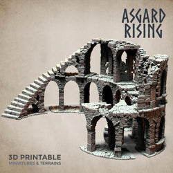 3D Printed Asgard Rising Stone Construction Ruins Ruined Modular Set 28mm - 32mm Ragnarok D&D (Online Only)