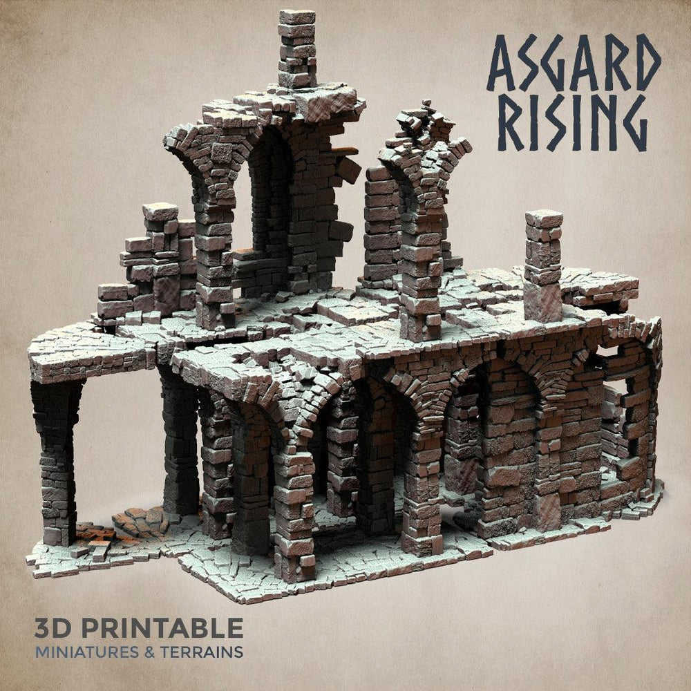 3D Printed Asgard Rising Stone Construction Ruins Ruined Modular Set 28mm - 32mm Ragnarok D&D (Online Only)