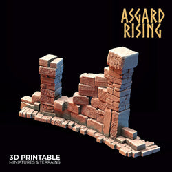 3D Printed Asgard Rising Stone Construction Ruins Small Ruins Set 28mm - 32mm Ragnarok D&D (Online Only)