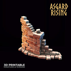 3D Printed Asgard Rising Stone Construction Ruins Small Ruins Set 28mm - 32mm Ragnarok D&D (Online Only)