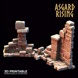 3D Printed Asgard Rising Stone Construction Ruins Small Ruins Set 28mm - 32mm Ragnarok D&D (Online Only)