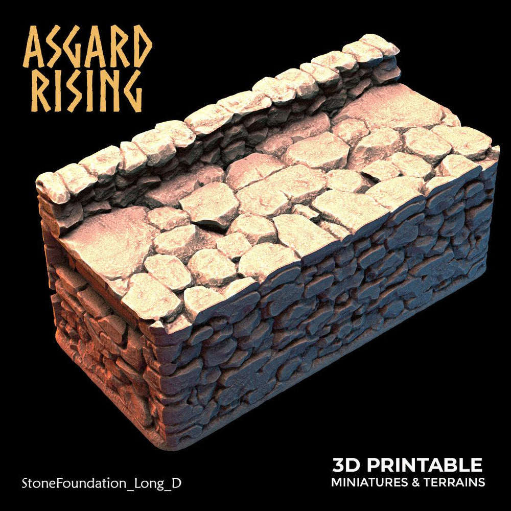 3D Printed Asgard Rising Stone Foundation 28 32 mm Wargaming DnD (Online Only)